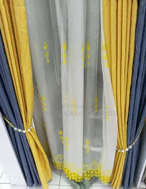 Yellow and Grey Curtains