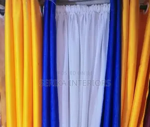 Yellow and Blue Curtains Curtains