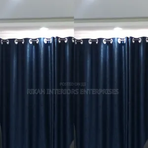 Heavy Navy Blue Curtains