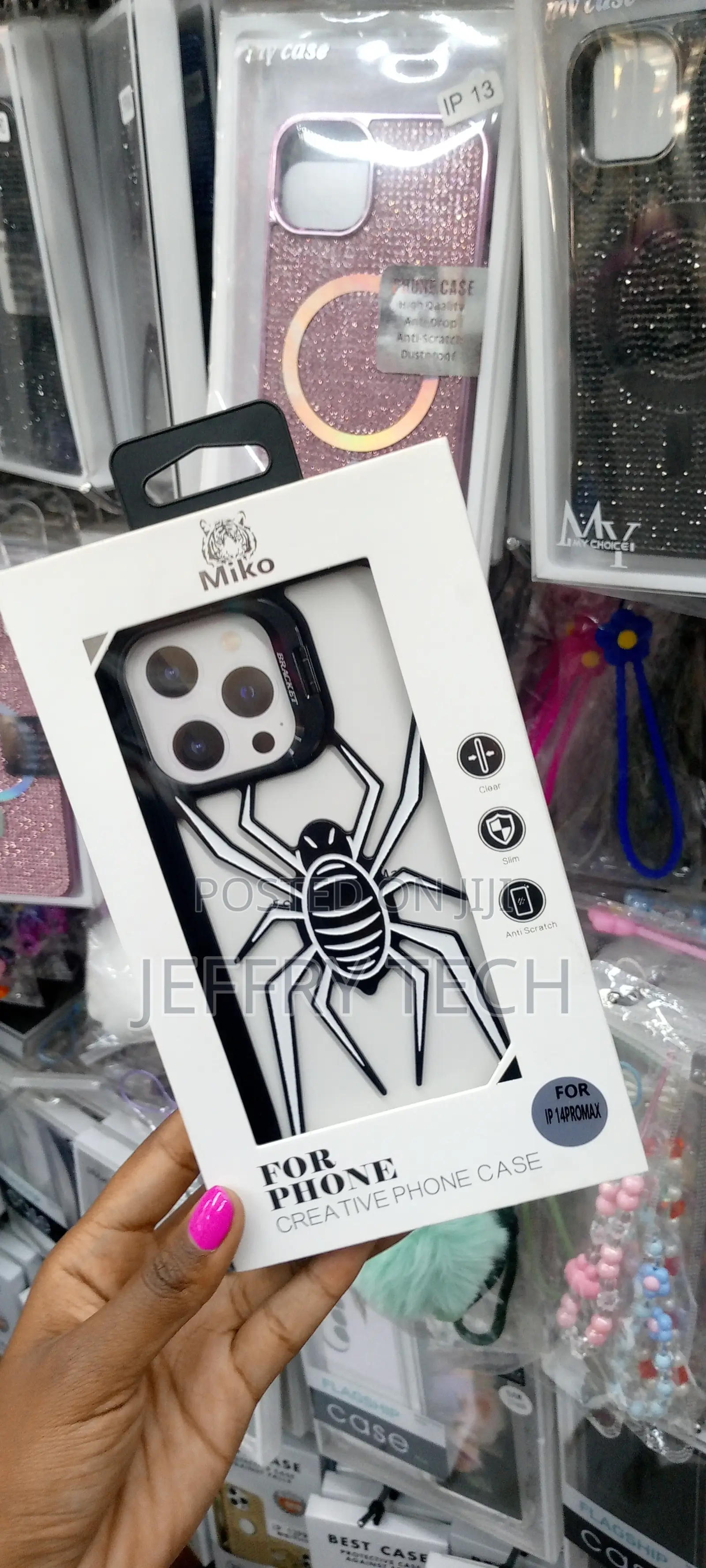 Miko Creative Spider Phone Case for iPhone 14 Pro Max