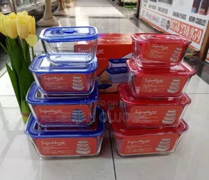 4pcs/Set High Borosilicate Glass Storage Bowl With Lid*