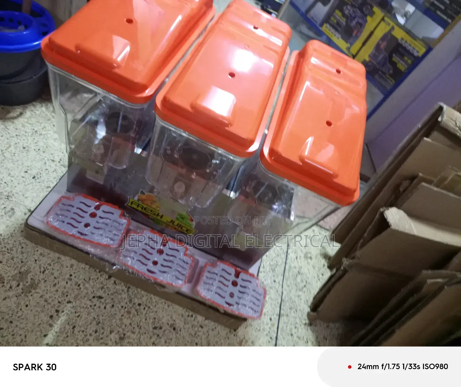 High Capacity Three Chamber Juice Dispenser