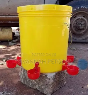 Automatic Poultry Waterer Cup Drinker + 20 Litre Bucket