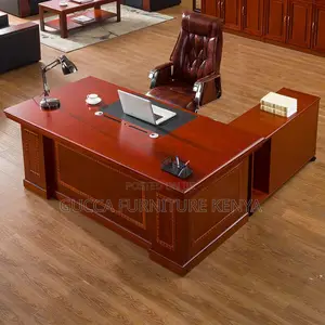 Office Tables:1.6 Meters Executive Mahogany CPU Stand Desk