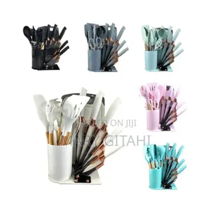 19pcs Heat Resistant Silicone Cooking Kitchen Spoon Set at 