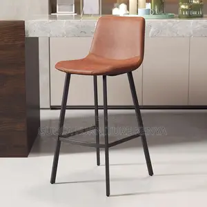Home Chairs: Stylish Bar Stools in Modish Rawhide Seat