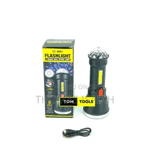 LED Flashlight Torch With Mini Disco Lamp