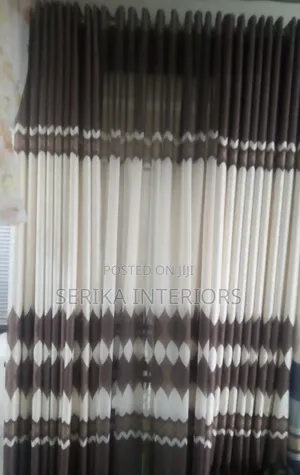 Curtains Curtains Cream and Brown Flowers