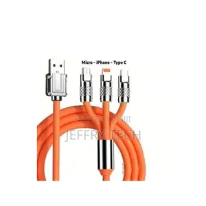 Charging Cable 3 in 1 Supports Fast Charging From (USB) to (