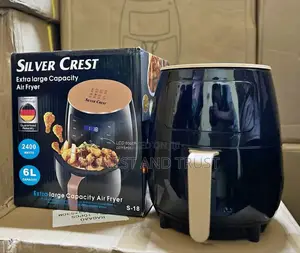 Black 6 Litres Electric Silver Crest Air Fryer 2400 Watts
