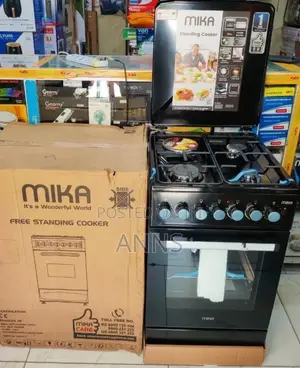 MIKA Standing Cooker, 50cmx60cm, 3 Gas Jet + 1 Electric