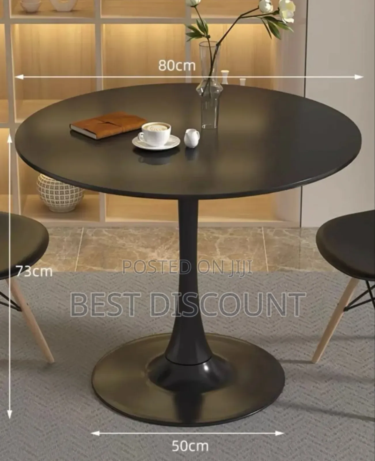 Round Black Dinning Table