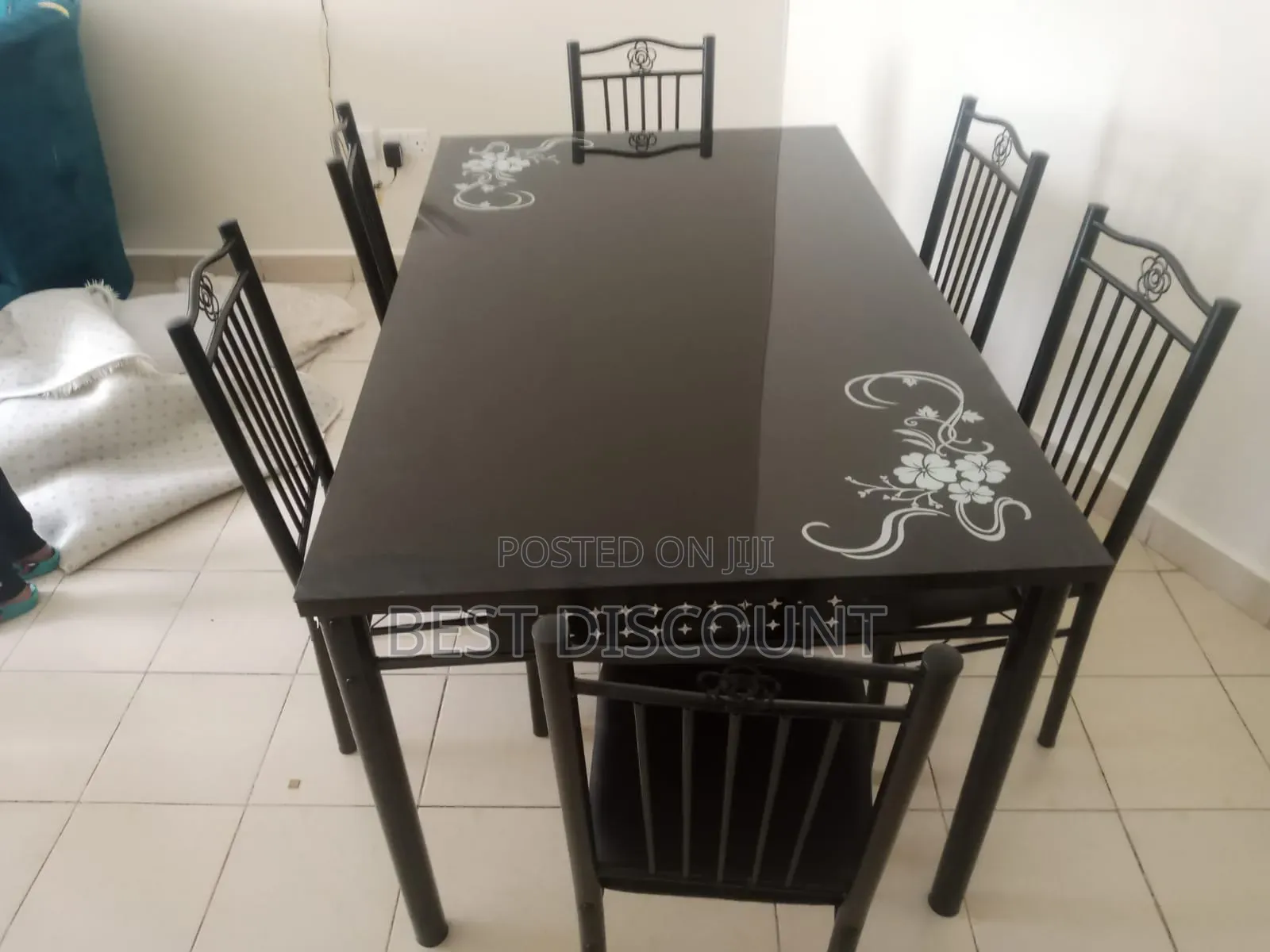Black Glass Dining Table