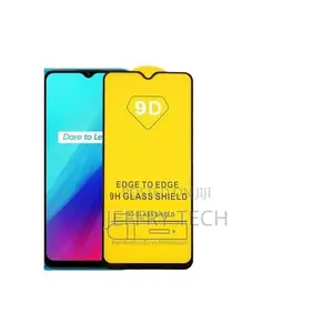 9D Glass Screen Protector for REALME C3 - Black