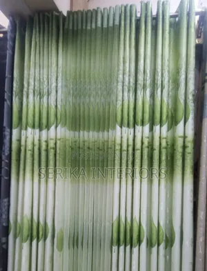 Green Curtains Flowers