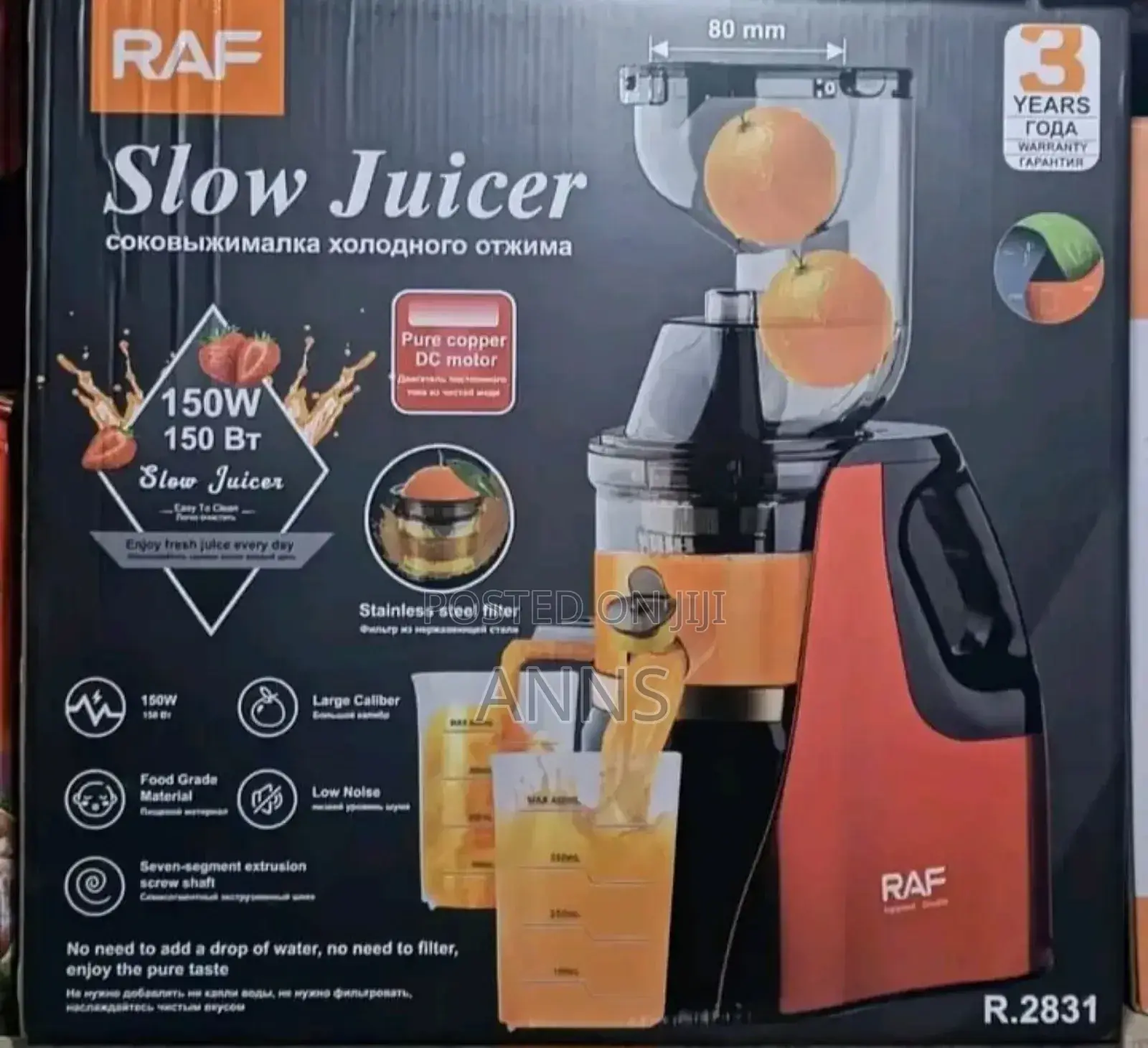 Raf Exceptional R.2831 Slow Juicer