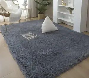 Grey Fluffy Carpet