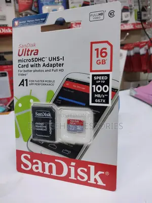 Sandisk 16gb Ultra Microsdhc Uhs-I Memory Card With Adapter