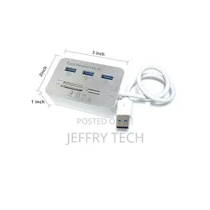 USB 3.0 Card Reader, 10x Speed Transfer, Integrated Cable, U