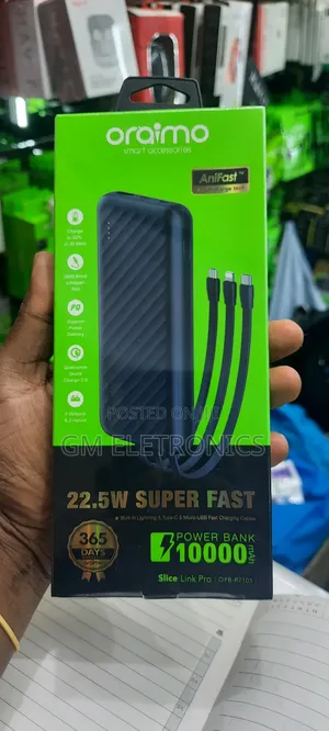 Oraimo Slice Link Pro 10000mah 22.5W Power Bank.