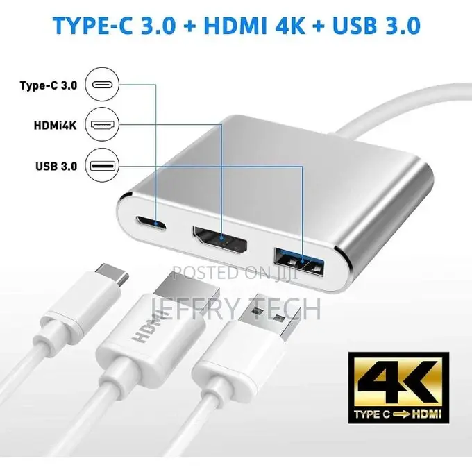 Type C to HDMI USB 3.0 USB-C HUB Adapter Type-C Extender