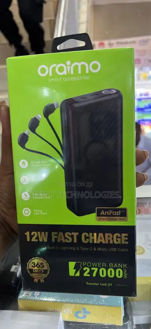 27000mah Oraimo Powerbank With Cables