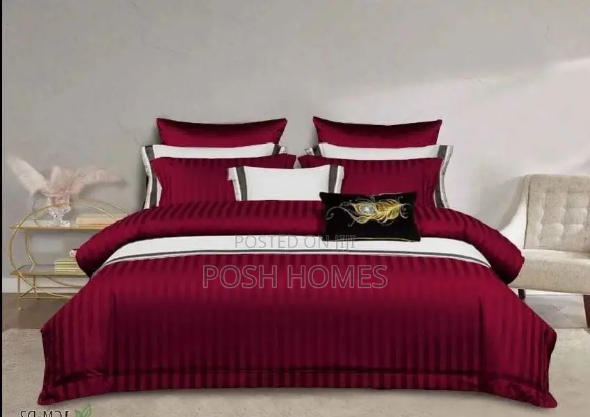 Maroon Cotton Luxury Duvet Covers Set