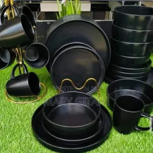 All Black Ceramic Dinner Set*