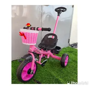 Tricycle With Pushhandle, Footrest and Basket