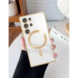 Electroplate Magnetic Clear Case for Samsung Galaxy S24 Ultr