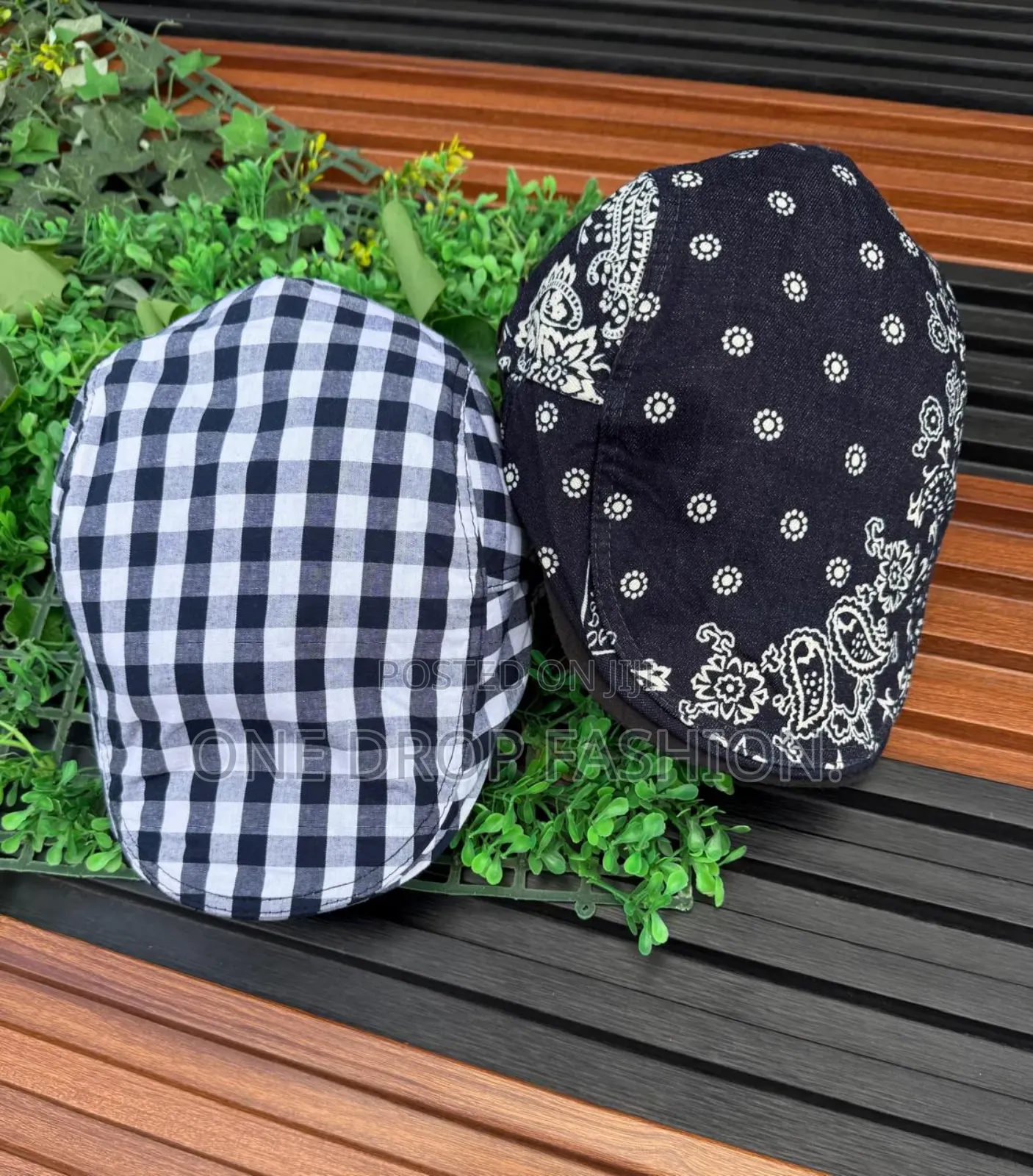 Checked/Plaid Caps