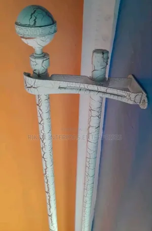 White Juakali Curtain Rods
