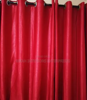 Quality Plain Red Curtains