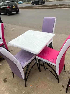 Pink Restaurant Chairs and Table