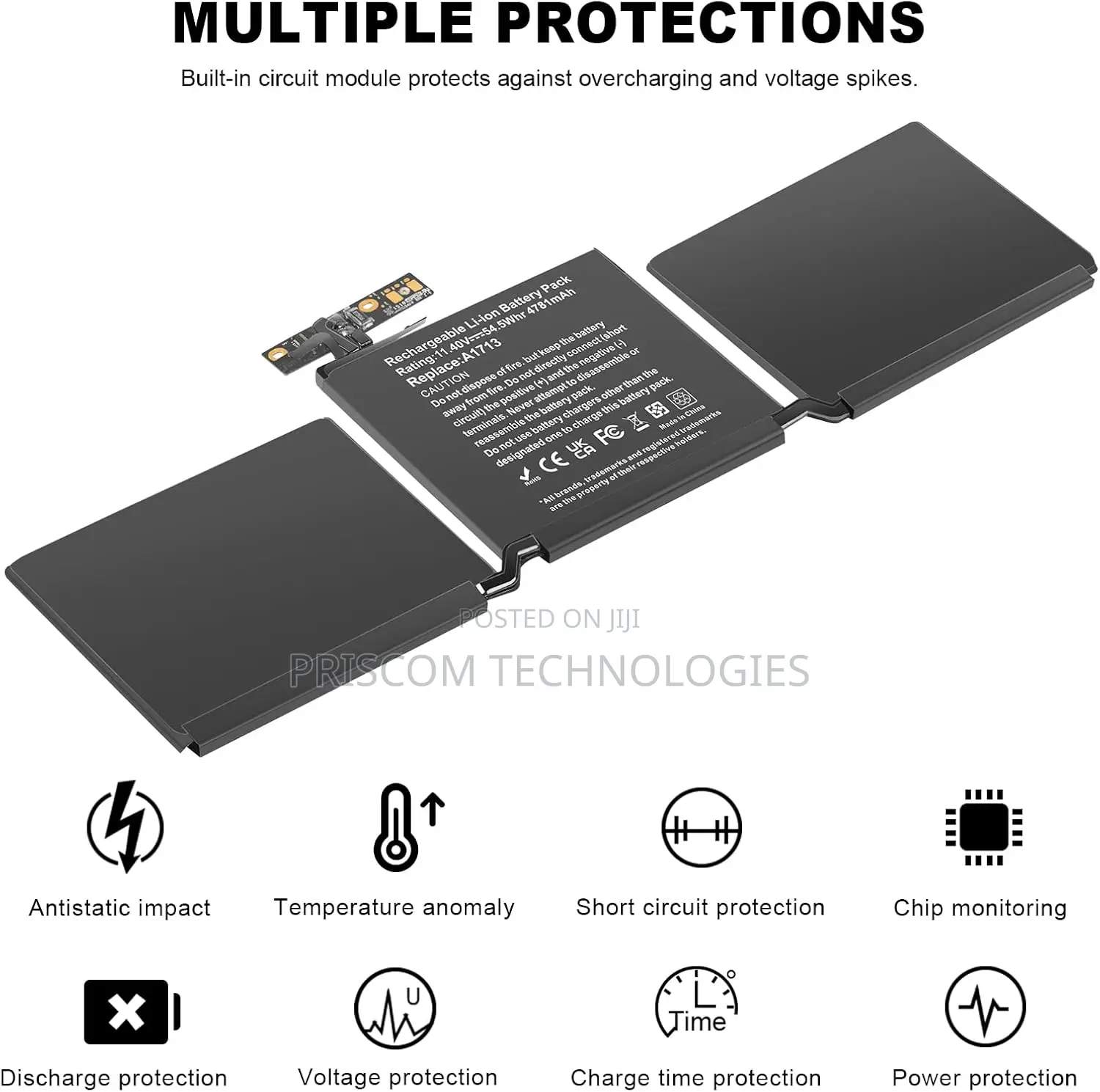Apple Macbook Pro 13 A1708 Mll42ch/a Mluq2ch/a A1713 Battery