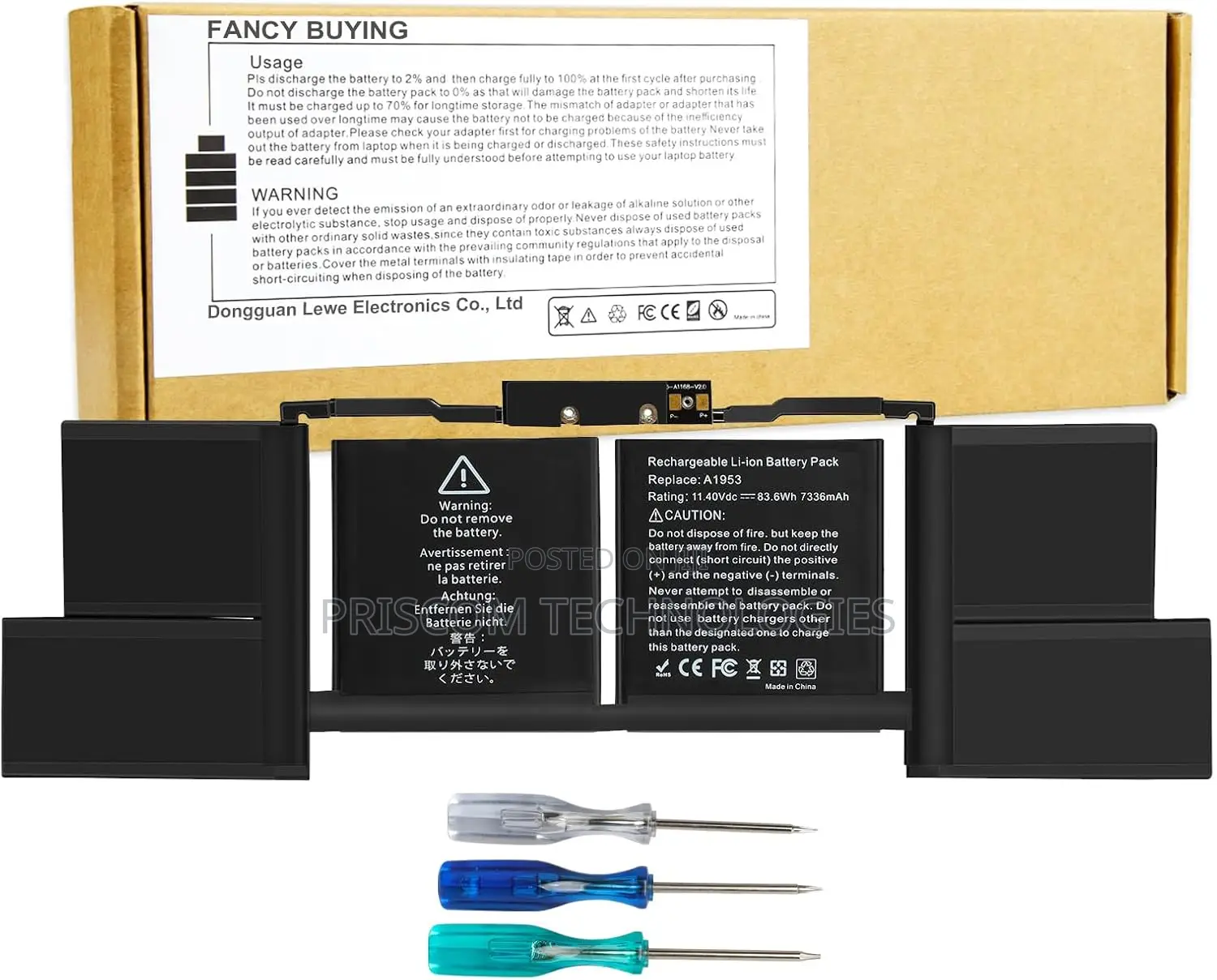 A1953 Macbook Pro A1990 (Mid 2018 2019 ) 3215 3359 Battery