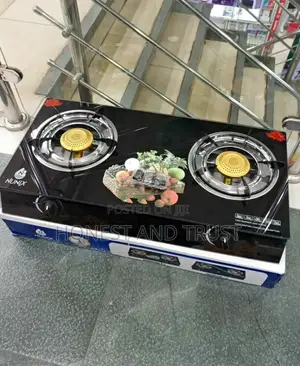 Nunix Glass Top Infrared Gas Stove Double Burner-2 Burner