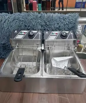 Double Deep Fryer 12ltrs Nunix Double Stainless Steel.