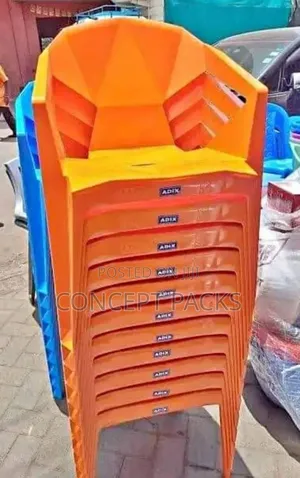 Orange Adix Diamond Plastic Chairs.