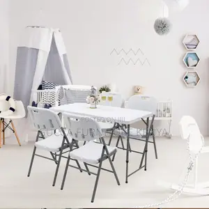 Dining Tables: Heavy Duty Plastic Fold-in-Half Utility Table