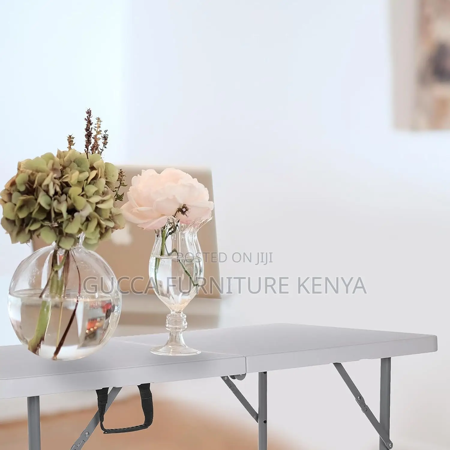 Dining Tables: Heavy Duty Plastic Fold-in-Half Utility Table
