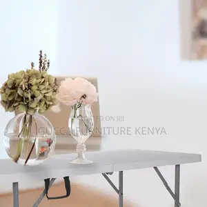 Dining Tables: Heavy Duty Plastic Fold-in-Half Utility Table