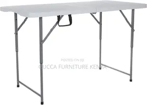 Dining Tables: Heavy Duty Plastic Fold-in-Half Utility Table