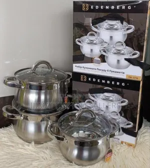 6 Pieces Edenburg EB-3716 Stainless Steel Cookware Set