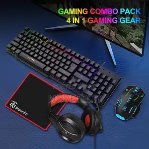 Wired Gaming Keyboard Mouse ,Headphones Mousemat Combo