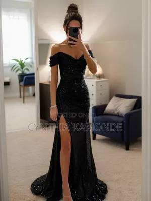 Ruched Sparkle Gown