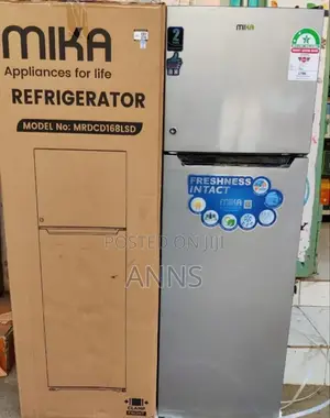 Mika 168 Litres Silver 2 Door Home Refrigerator