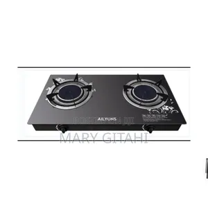 AILYONS 2 Burner Glass Top Gas Cooker , Double Burner
