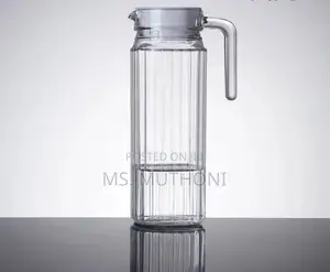 Available Ribbed Glass Jug 1.7 Ltr. 1.1 LTR