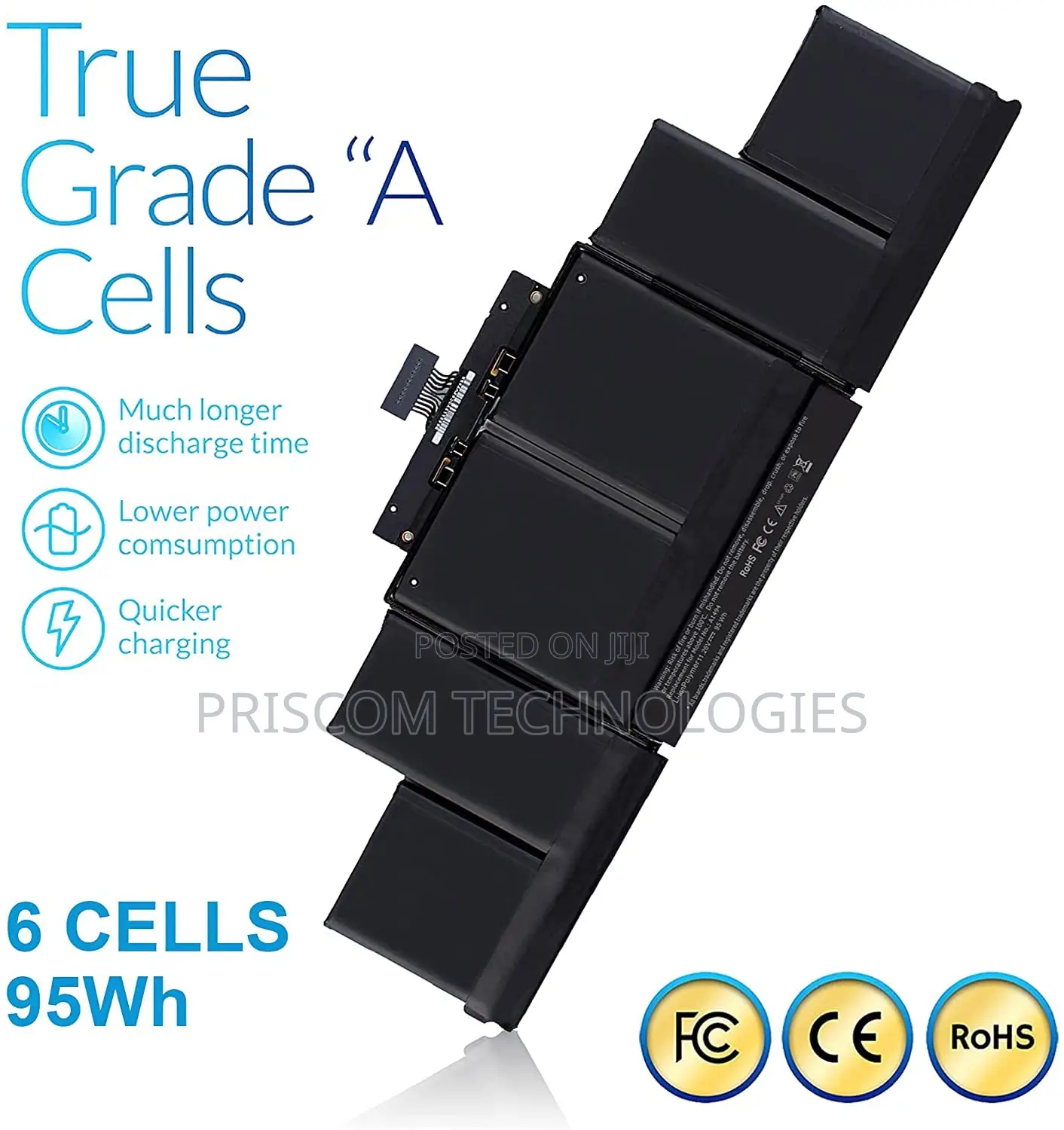 A1820 Laptop Battery for Apple Macbook Pro 15 Inch